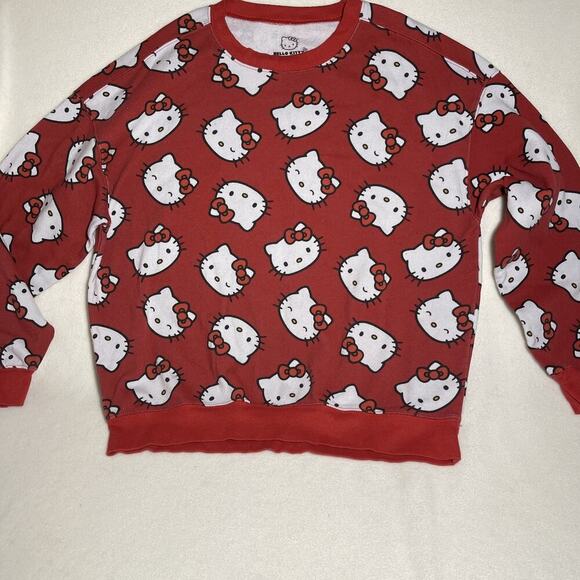 EUC- Sanrio Hello Kitty Red Pullover Sweatshirt Women’s Medium - Picture 1 of 7